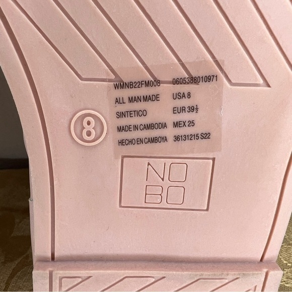 Size 8 Mauve Pink Pastel Slip On Sandals Shoes Flat Barbiecore - Picture 7 of 8